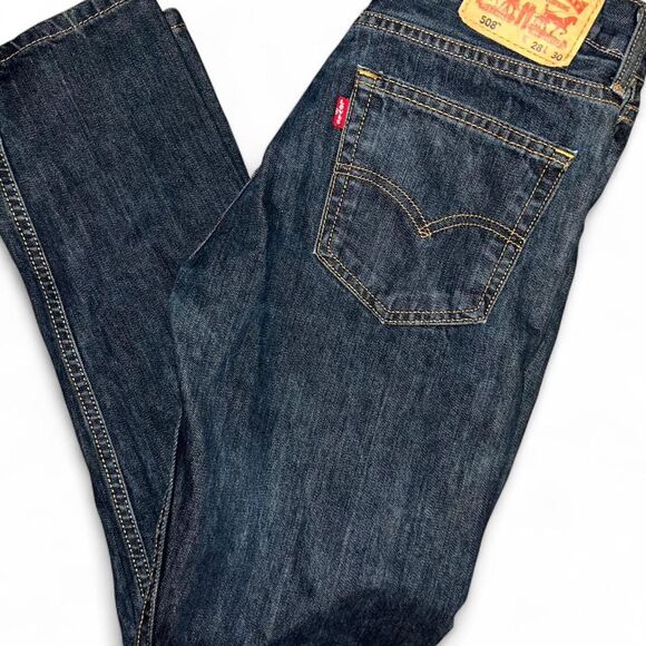 Levi Strauss Dark Denim 508 Regular Taper Fit jeans W 28 L 30 - Picture 1 of 8